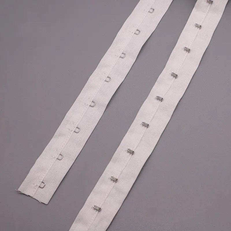 2Yards Single Row Underwear Bra Extenders Hook & Eye Tape Clothing Accessories DIY Handmade Sewing Craft Supplies