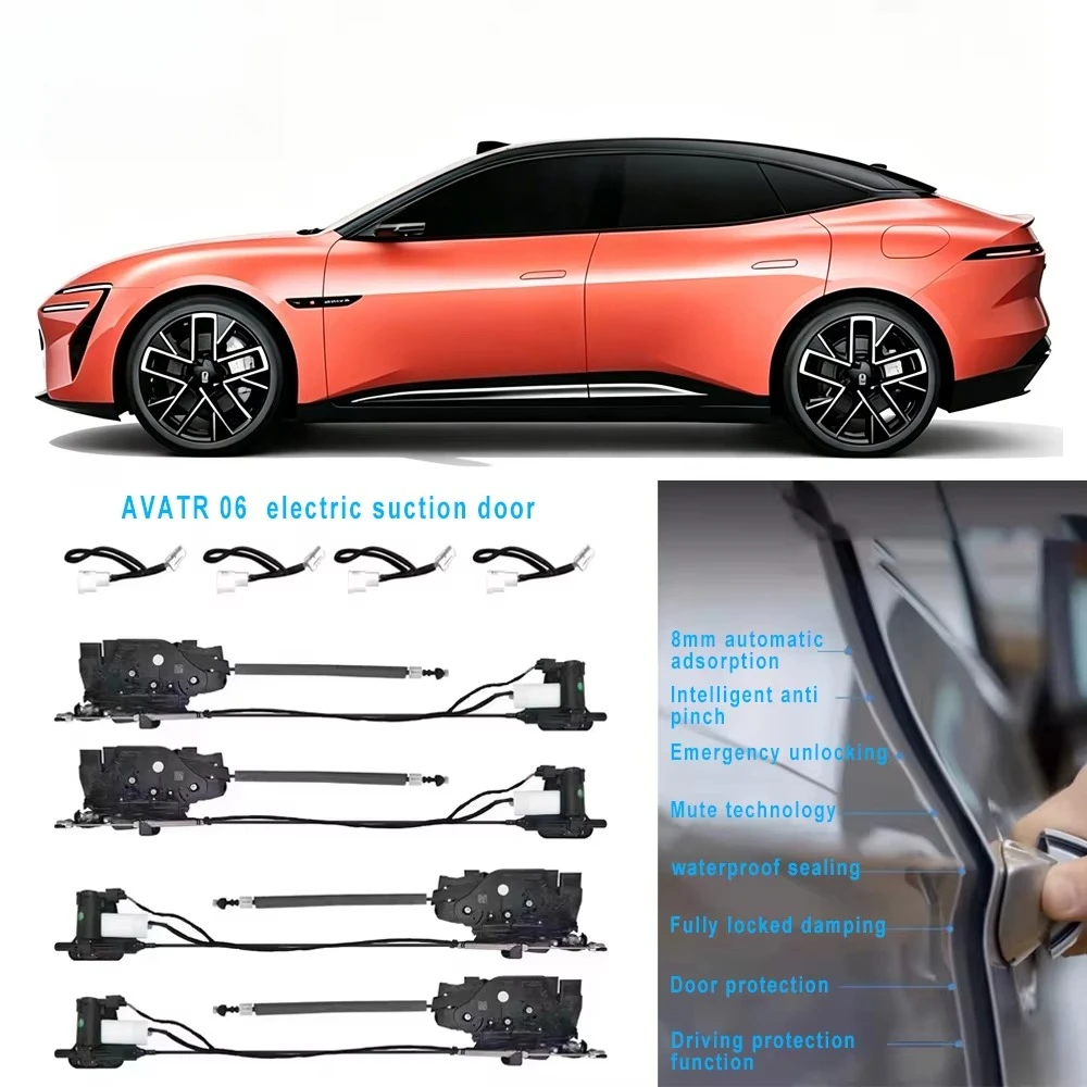 FOR AVATR 06 Car Soft Close Door Kit, Electric Suction Door Anti Pinch Electric Suction Lock