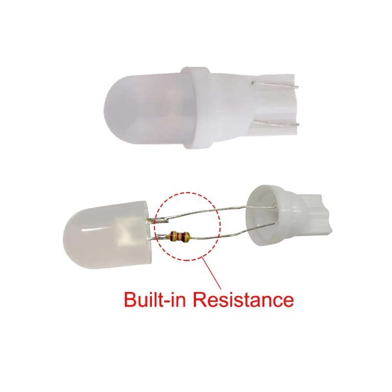 Red Pink AC DC 6V 6.3V Led Bulb Pinball Machine Car Light Frosted Lens T10 W5W 555 Light T10 2835 3SMD 8000k Car Accessories