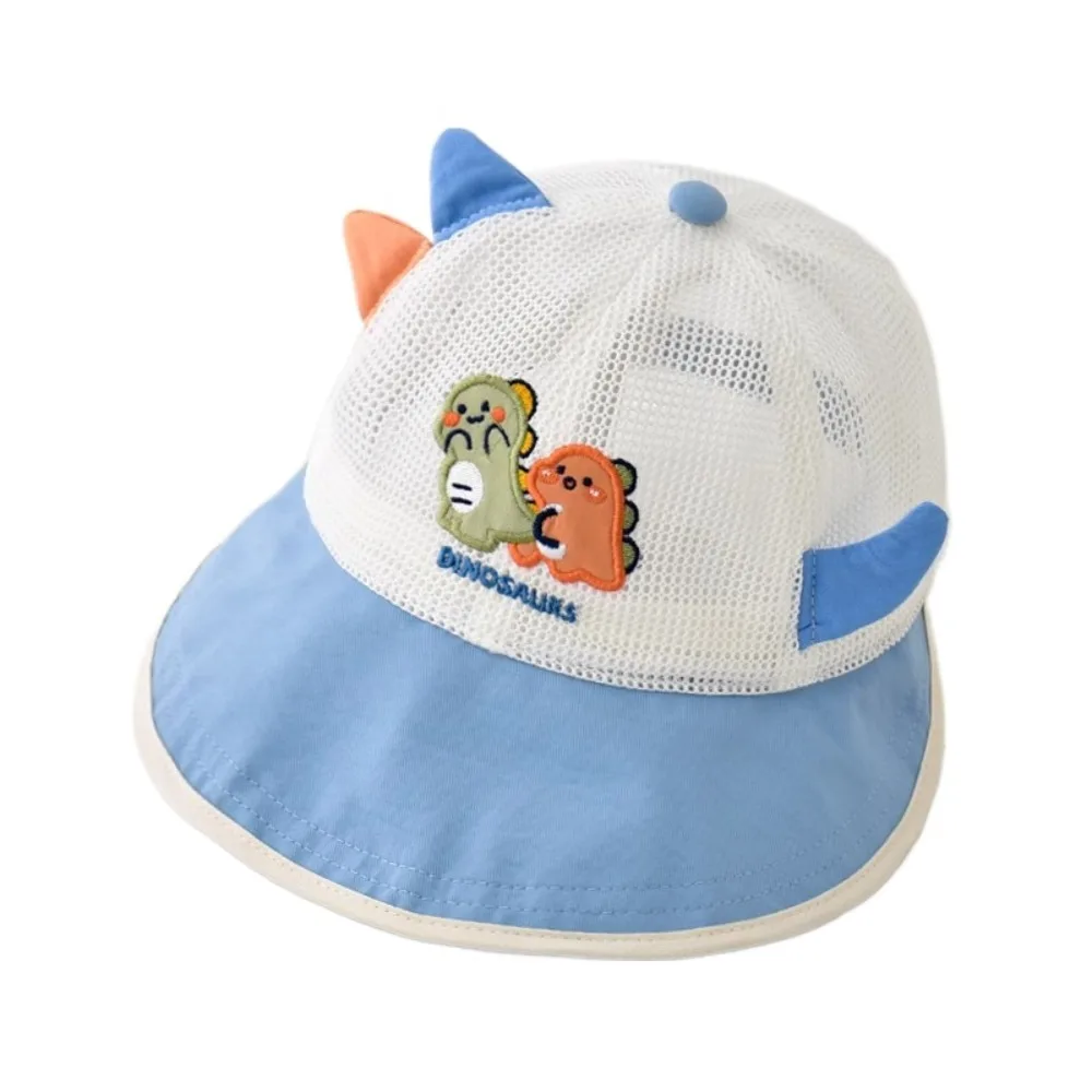 

Cartoon Thin Children's Mesh Basebal Hat Breathable Large-Brim Kids Summer Sun Hat Sunshade Anti-UV Baby Duckbill Hat Summer