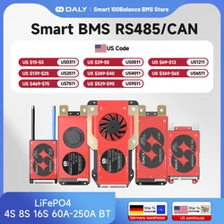 Daly Smart BMS for LifePo4 4S 12V 8S 24V 16S 48V 100A 250A Bluetooth RS485 CANBUS Communication Solar Battery Wide Application