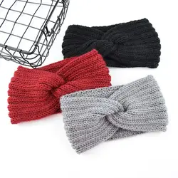 2022 Spring Warm Headband Woolen Knitting Headbands Wool Knitted Elastic Headband Head Wrap Girls Bohemian Hairband Accessories