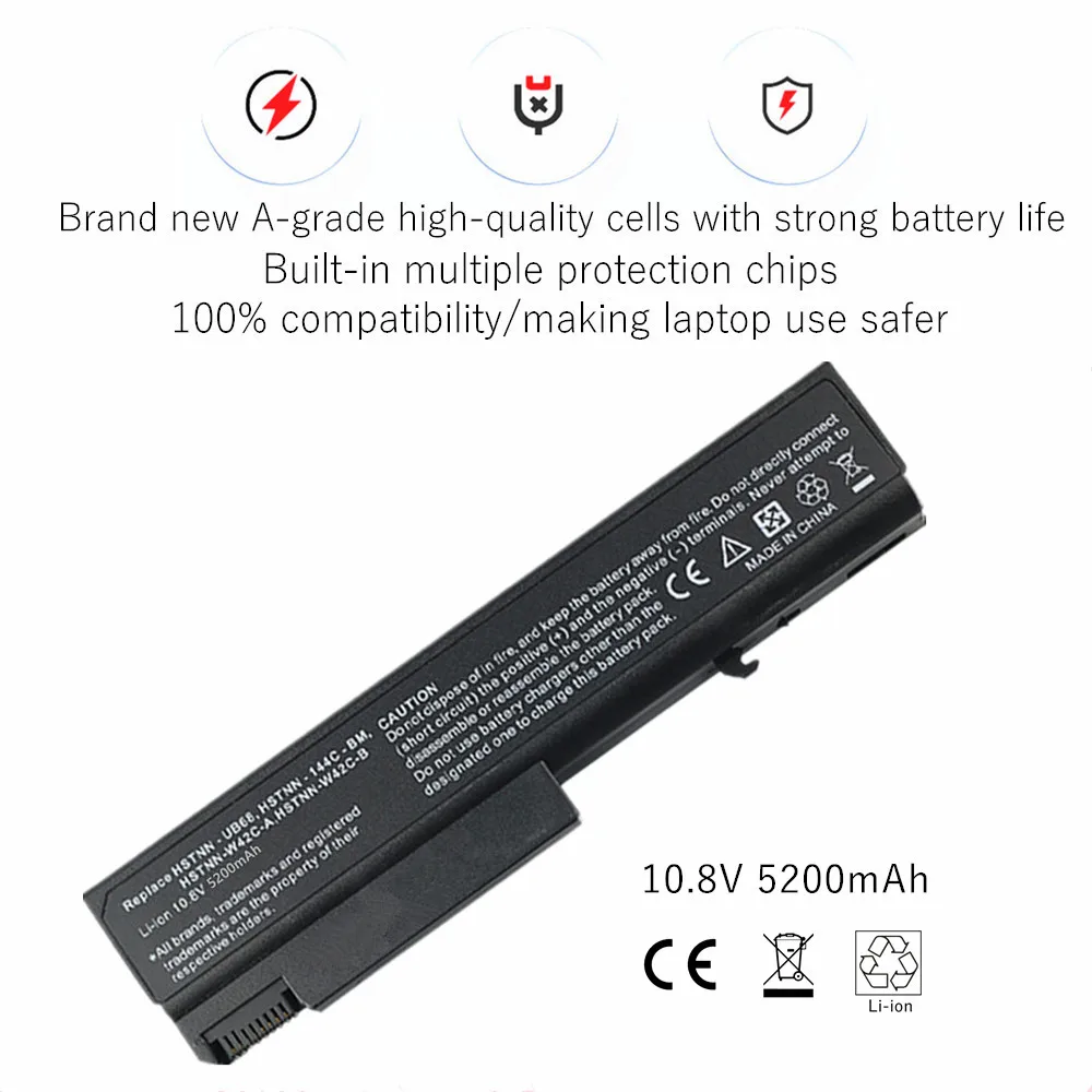 New 5200mAh Laptop battery for HP 458640-542 482962-001 484786-001 HSTNN-144C HSTNN-145C HSTNN-C66C HSTNN-C67C