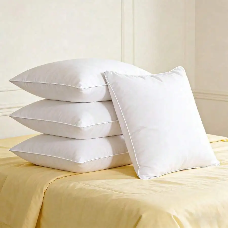 Pack Of 4 Pillow Inserts, Premium Feather And Down Decorative Throw Pillows, Fluffy And Choppable, Cotton Fabric For Sofa Bed Co