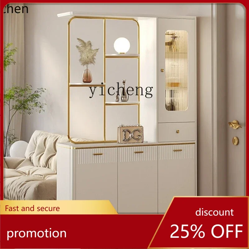 ZML home entrance cabinet modern light luxury high-end screen partition cabinet living room double-sided new model