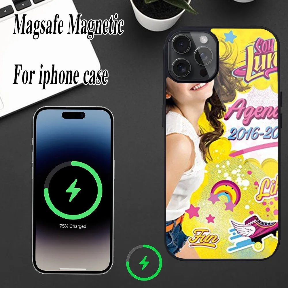 Soy Luna cute Phone Case For iPhone Magesafe Magnetic  12 13  15 11 Mini 14 Max Pro Plus Shell