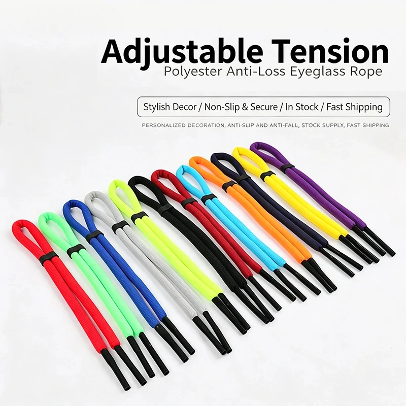 Nylon Eyeglass Lanyard Non Slip Anti Lost Glasses Strap Durable Sports Sunglasses Neck Rope Outdoor Eyewear Retainer Unisex