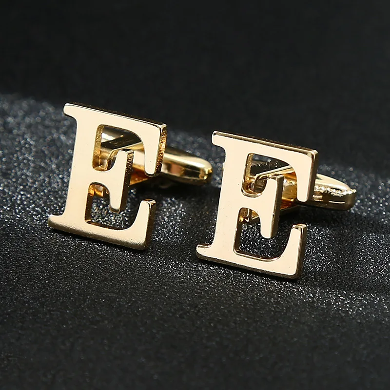 Letter Cufflinks Mens Cufflink Gifts Cuffs Collars Fist Shirt Man Customized Men Wedding Souvenirs for Guests Free Shipping