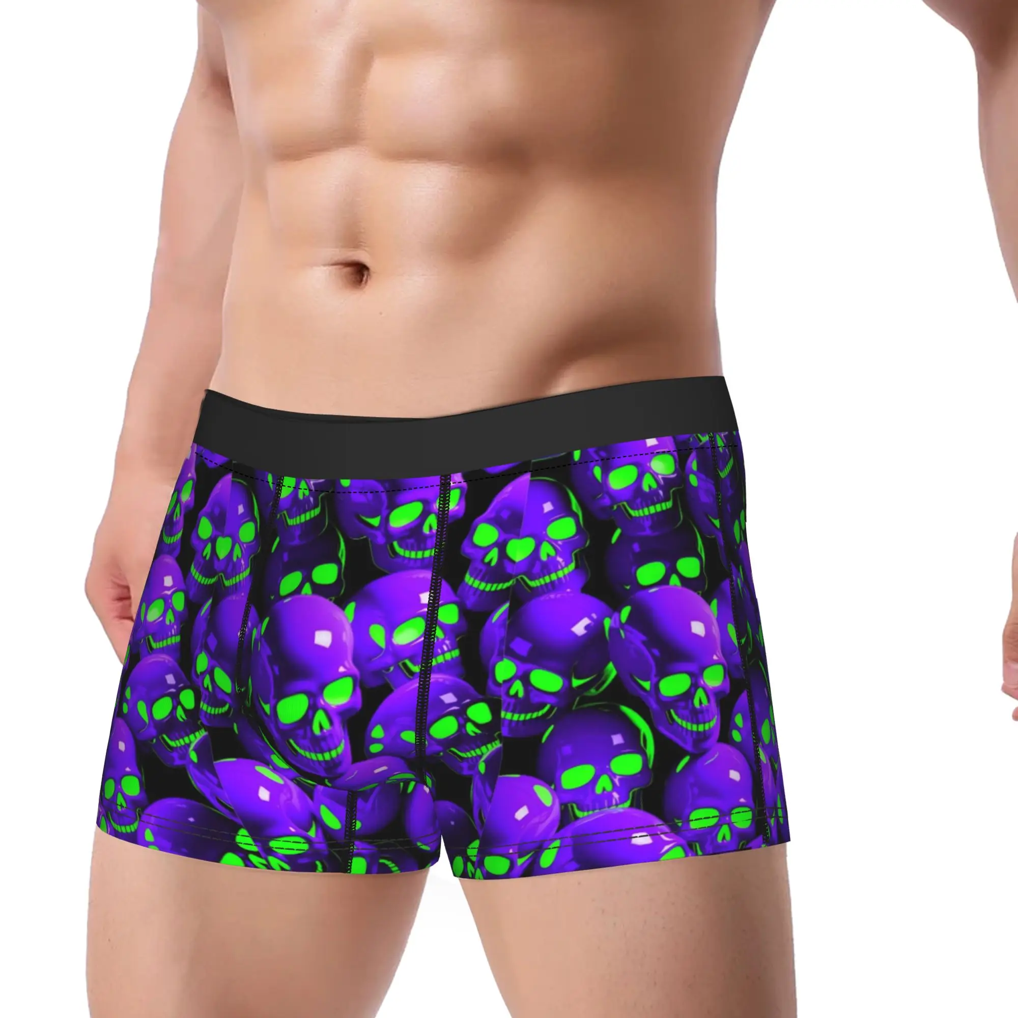 Psychedelic Purple Grape Seamless Print Underwear  Men Boxer Brief Sexy Soft Trunk Quality Printed Plus Size Underpants