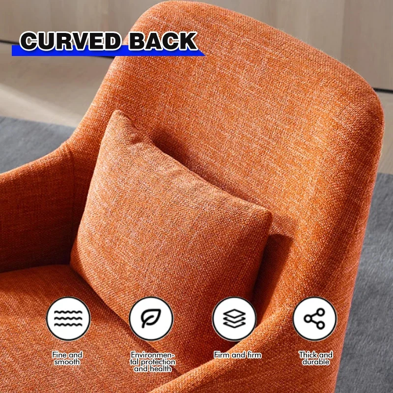 

-Popular Design Living Room Single Fabric Sofa Modern Lazy Back Carbon Steel Bottom Frame Leisure Chair