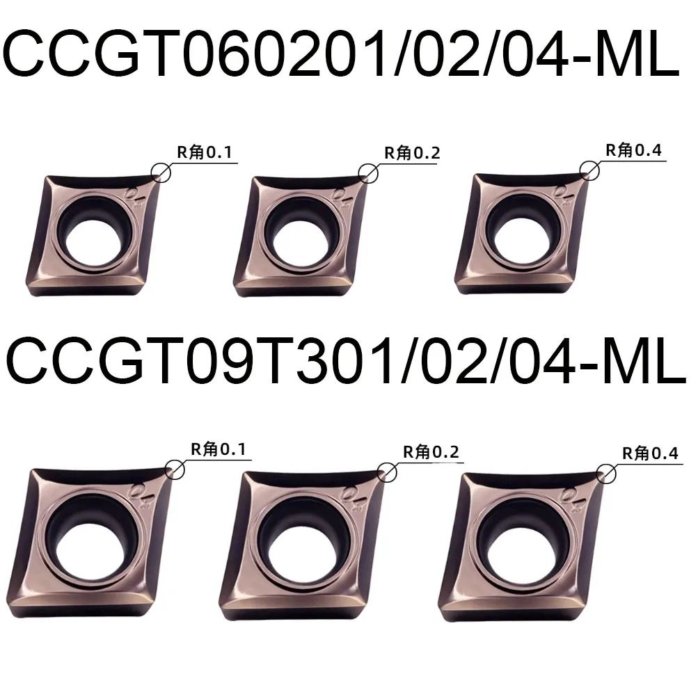 

CCGT060201 CCGT060202 CCGT060204 CCGT09T301 CCGT09T302 CCGT09T304 ML finishing CNC carbide turning insert For Stainless steel