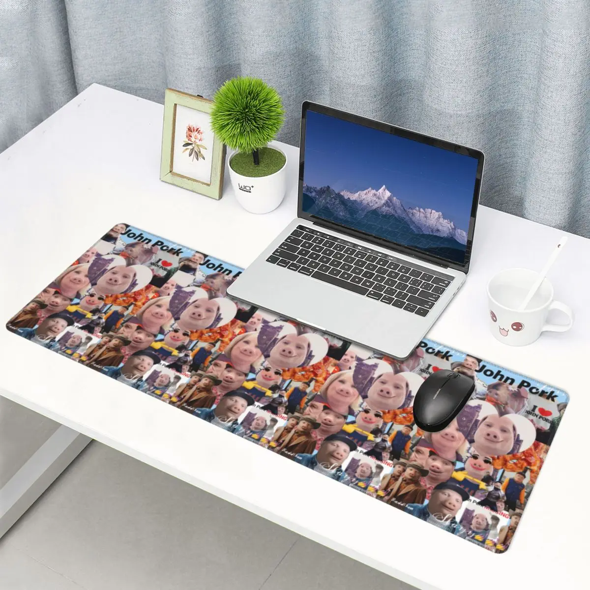 Large Mouse Pad John Pork Is Calling Funny Meme Gamer PC Laptop Mats Keyboard Carpet Computer Gaming Office Accessories Desk Mat