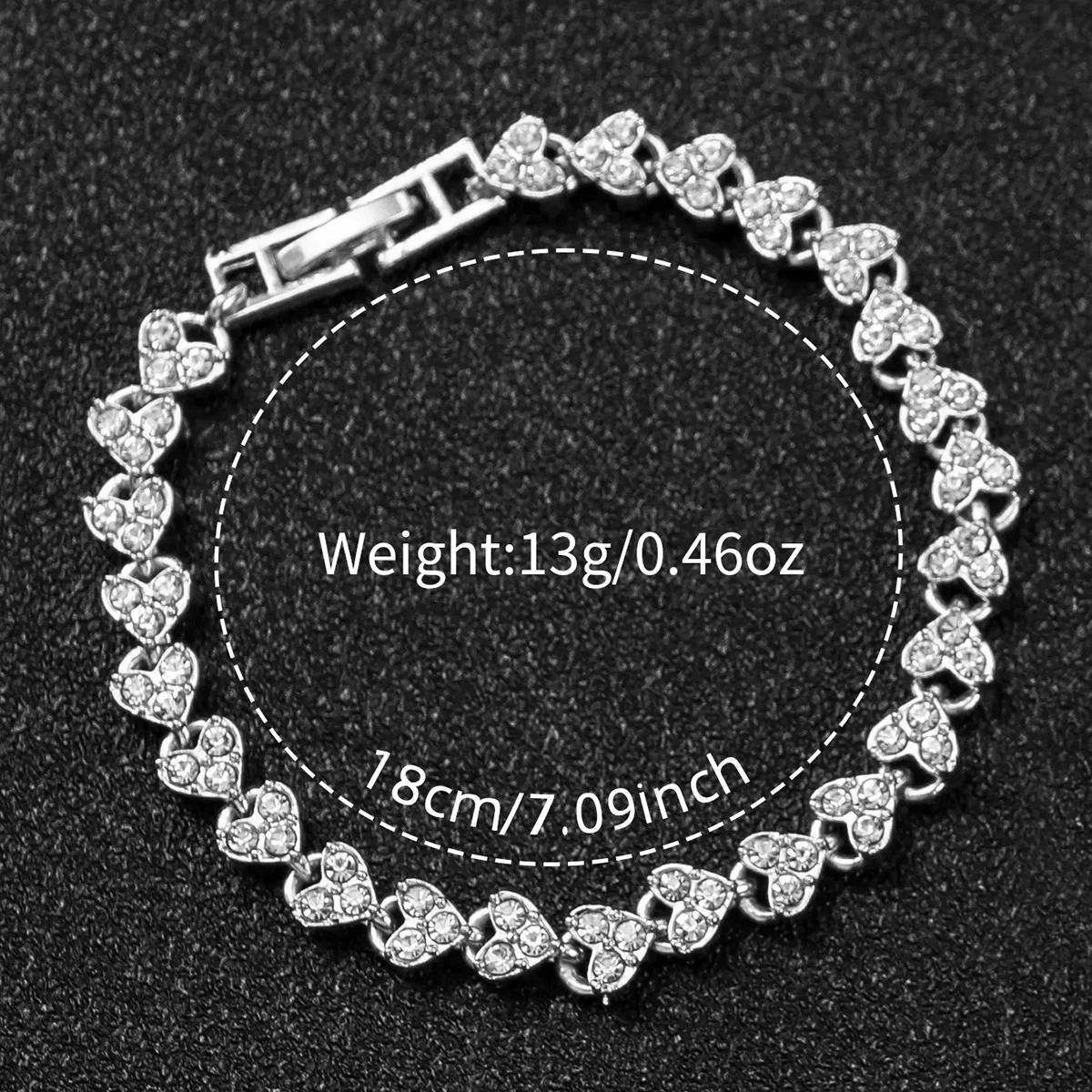 2PCS Women\'s Watch Fashion Rhinestone Silver Steel Band Analog Quartz Watches Bracelet Set