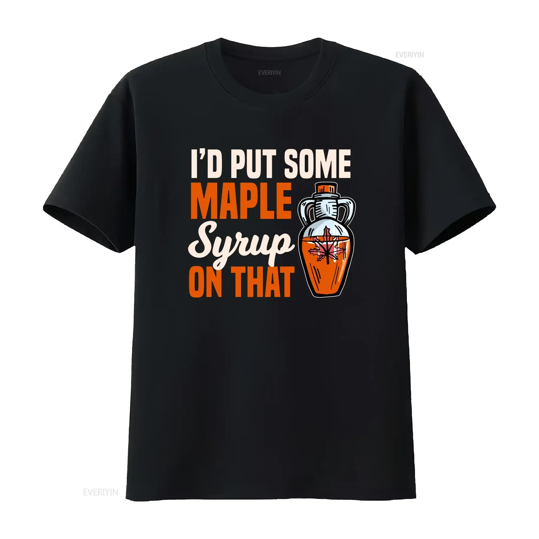 Футболка I'd Put Some Maple Syrup On ThaT Xylem Sap Design Sugar Red Black Trees Honey Lover Molasses винтажная стираная уличная одежда
