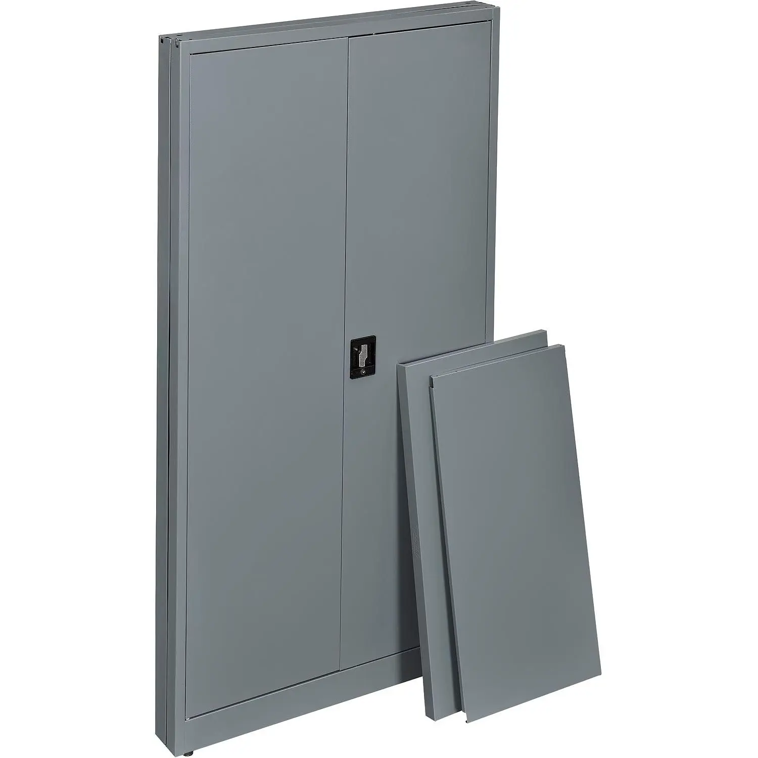 Steel Storage Cabinet Locking Flush Door Office Garage 72