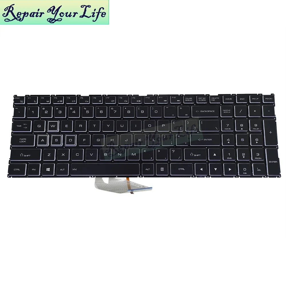 US English Backlight Keyboard For Hasee Kingbook T64 T65 T66 102-015F2LHA13 Red Keys Backlit Keyboards Notebook Teclado New