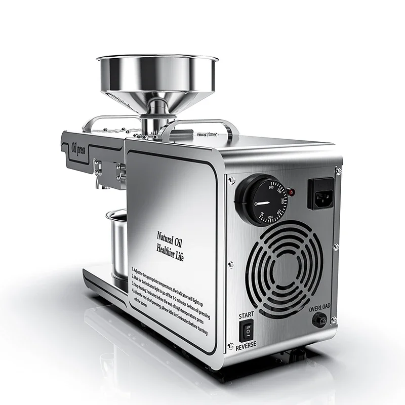 Oil Machine 4-6kg /H Automatic Cold Press High Speed Oil Extractor Extraction Temperature Control Peanut Coconut Oil Press