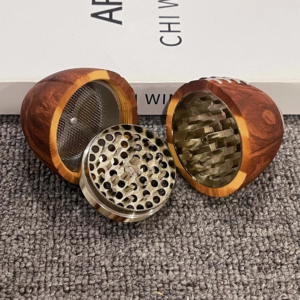 4.3inch 110mm Metal Rugby Herb Grinder Crusher 4-Layers Manual Mortar Pestle Mill Zinc Alloy Tobacco Grass Smoking Accessories