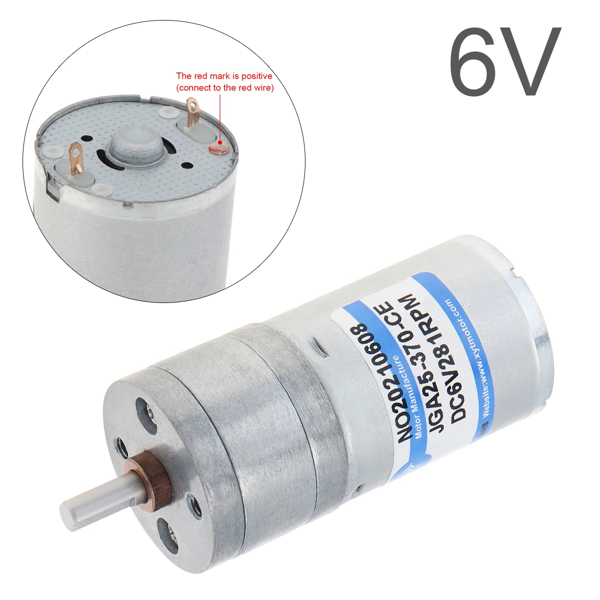 

Micro-automation Equipment JGA25-370 Geared Motor DC Motor 6V Electric Gear Motor High Torque