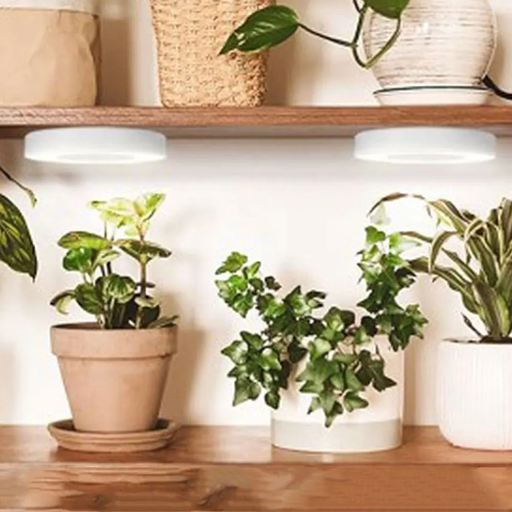 หลอดไฟปลูกต้นไม้แบบ LED ฟูลสเปกตรัม 4 ระดับความสว่าง ปรับความสูงได้ ใช้ใต้ตู้สำหรับปลูกพืชในร่ม