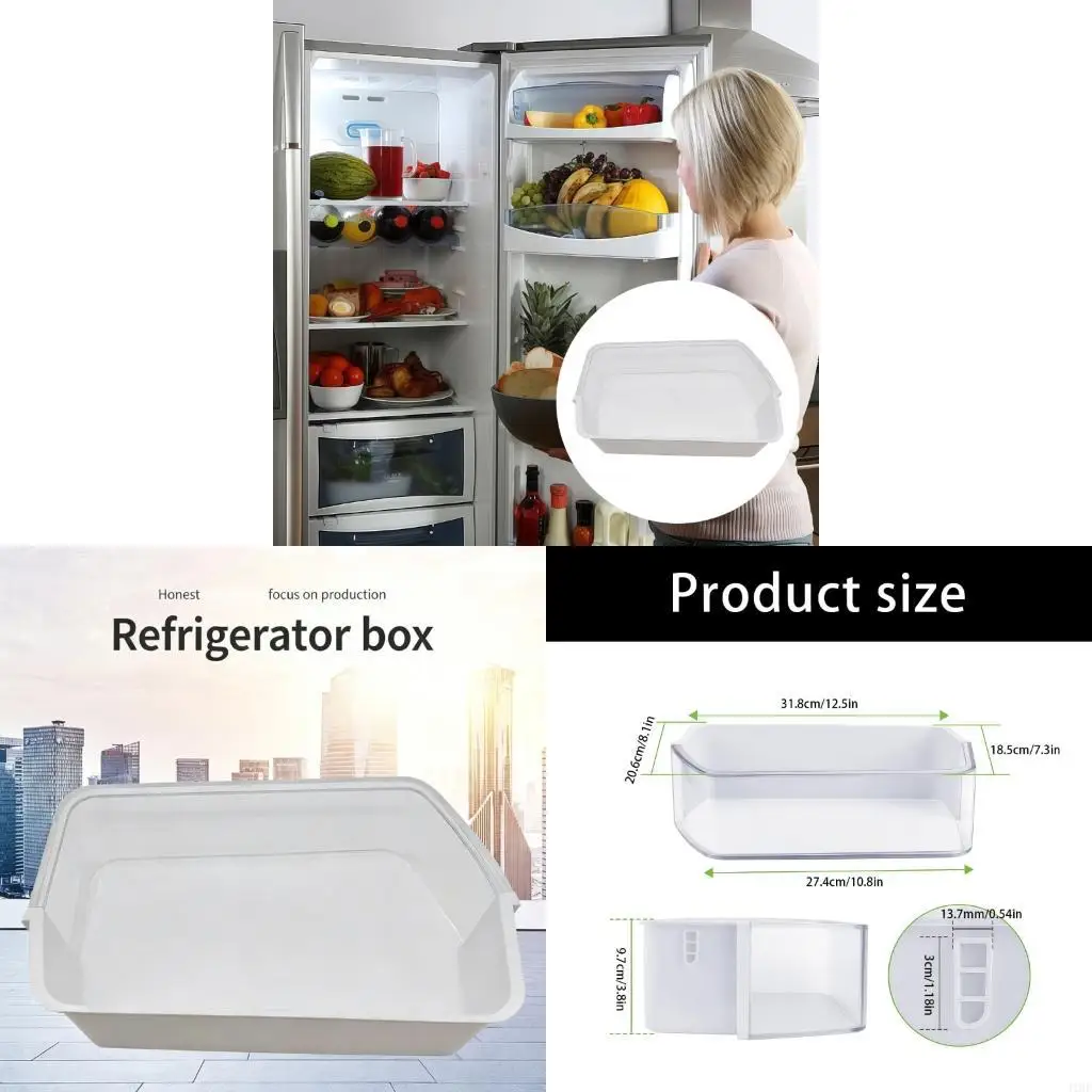 J1HF DA97 12657A Left Hand Refrigerator Shelf Substitute hard Plastic Build Corresponds To Multiple Part Codes