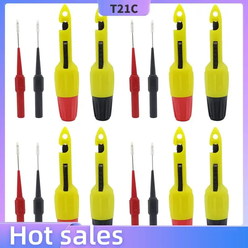 

T21C 8 Pack Wire Piercing Probe Insulation Piercing Clip With Insulated Wire Piercing Probe,Inspection Of Automotive Circuits
