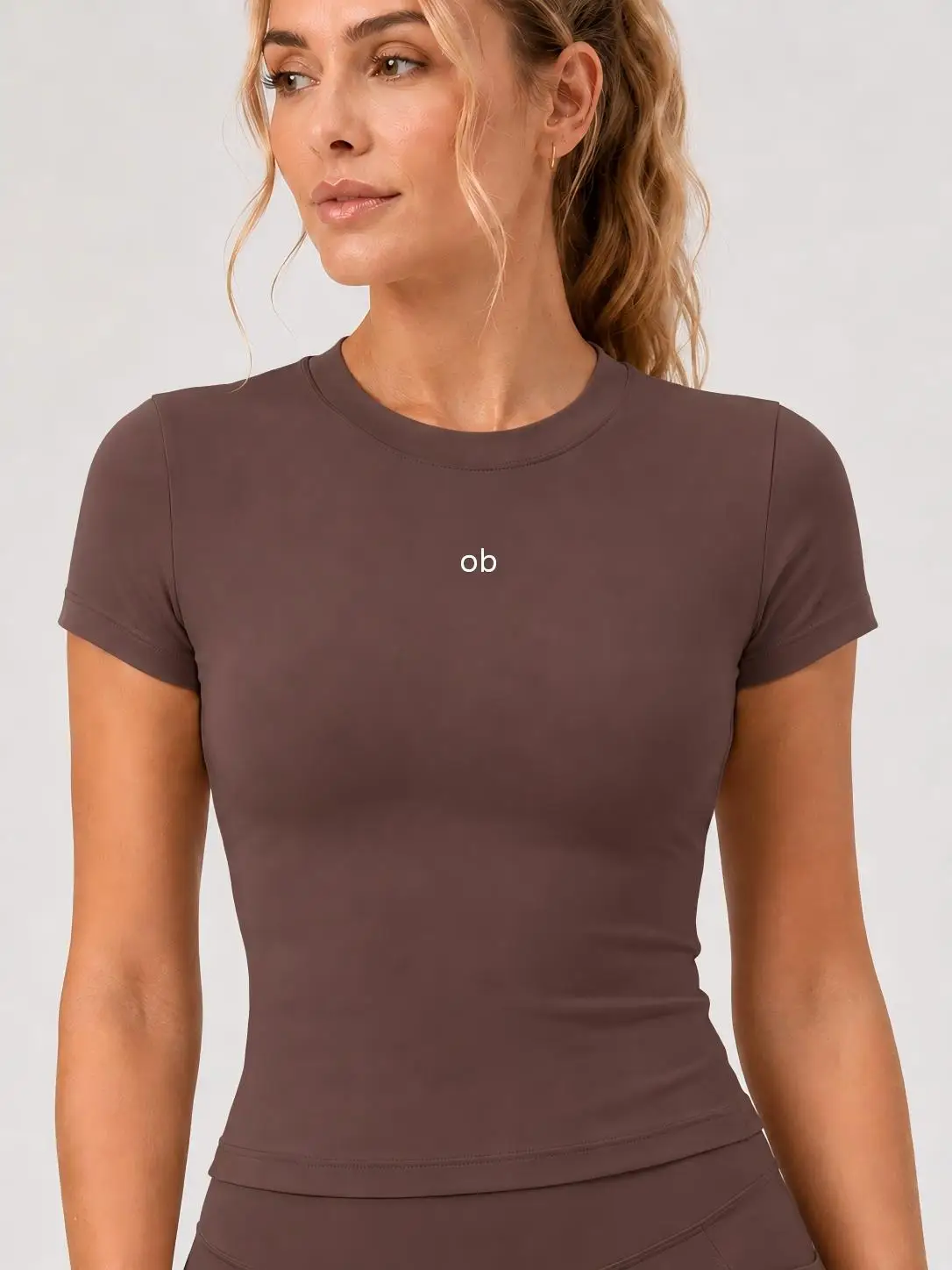 New style fitness wear - women's short-sleeved quick-drying T-shirt, casual summer stretch yoga wear, running sports wear image 6