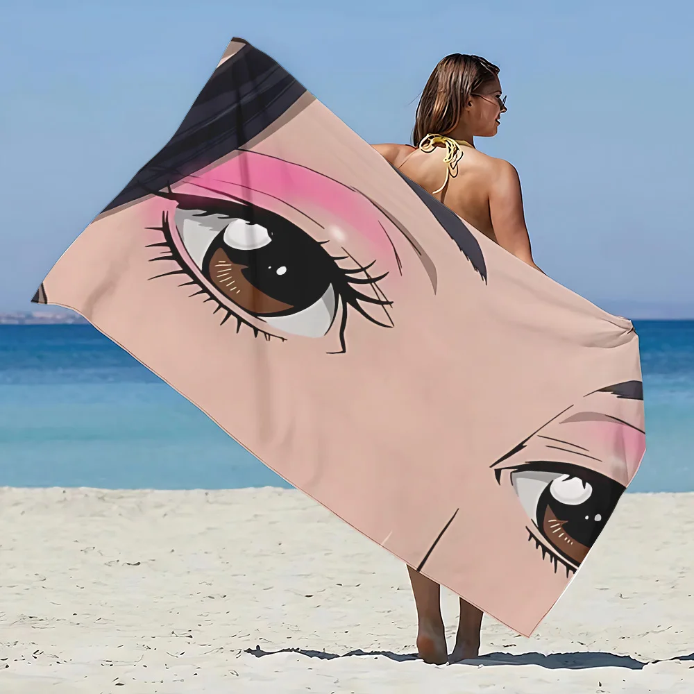 Serviette de plage Anime Paradise Kd'appareils pour femme, microcarence, sans sable, séchage rapide, serviettes de piscine douces, cadeau de voyage