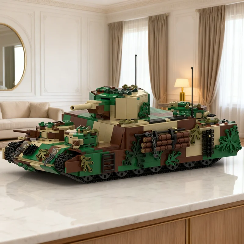 1884pcs MOC System 1 O I Japanese Super Heavy Tank Model Building Blocks Construction Toy Christmas Gift Idea Education Brick