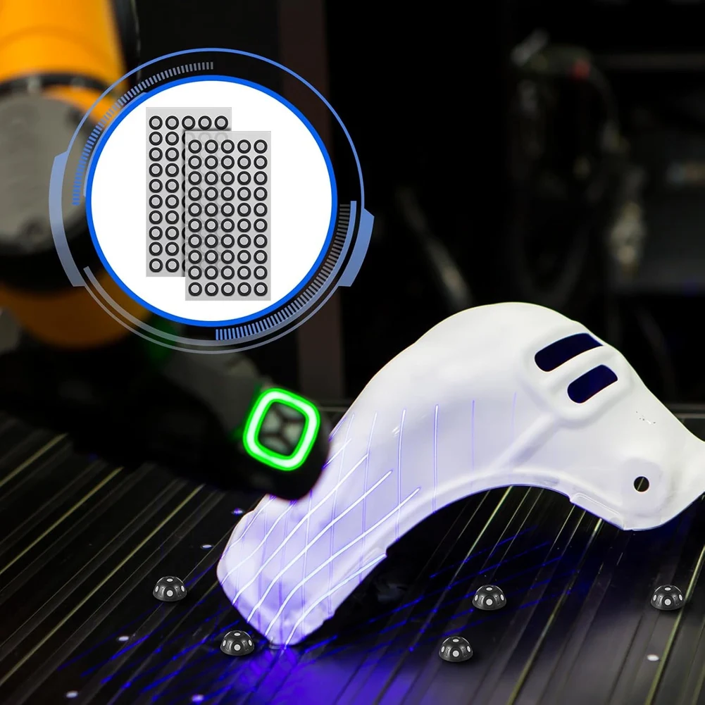 A98E-For 3D Scanner 6 Pcs Multi-Angle Marker Set 6 Sided 100 Point 6Mm Dot Scanning Scanner Turntable, For 3D Scanning