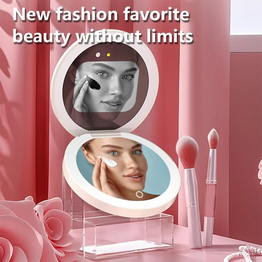 Cámara de prueba de protección solar Uv de 2,8 pulgadas, espejo de maquillaje Led, belleza, detección recargable, protector solar con eliminación de espejo, maquillaje F2u9