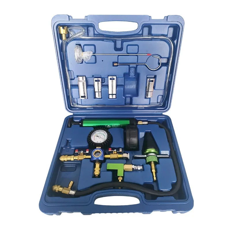 

13-piece Set of Vacuum Type Automobile Water Tank Antifreeze Coolant Replacement Filler Side-leak Detection Kit