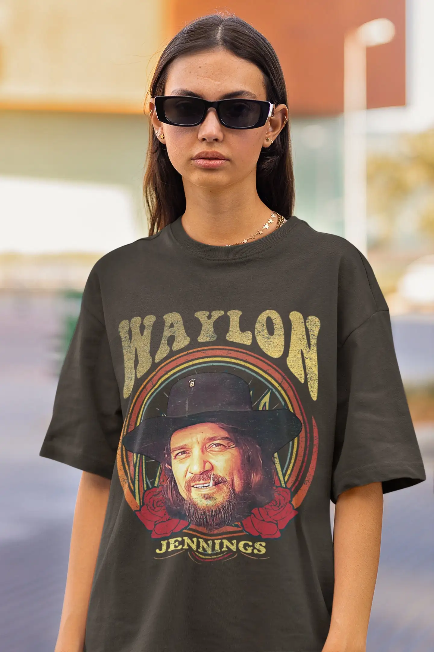 

Футболка Waylon Jennings в стиле ретро, винтажная сельская музыка, Outlaw для веера, западного веера, 70s