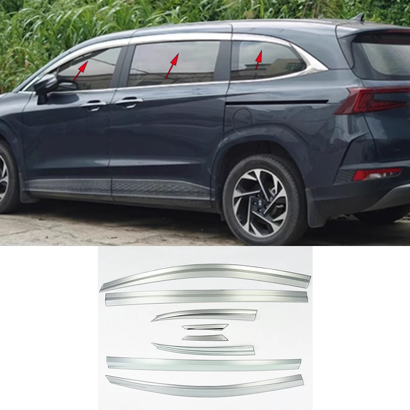 

Car accessories FIT FOR Hyundai Custin Custo 2022-2025 ABS chrome waterproof Door Window Visor Vent Shades Sun Rain Guard
