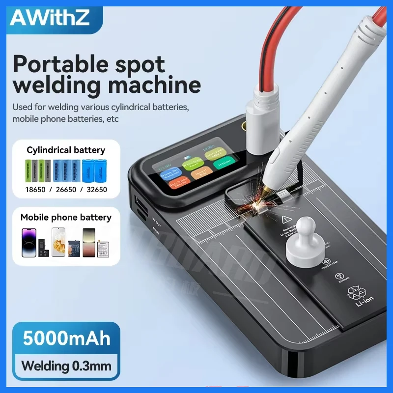 AWithZ MC2 MC1 4000mAh saldatrice a punti portatile Micro saldatrice a punti per IPhone Andriod 18650 batteria Flex Kit di strumenti di riparazione