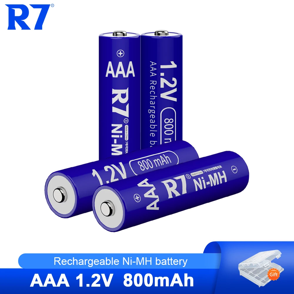 R7 Brand AAA NIMH Battery aaa Rechargeable Batteries 800mAh 1.2V NI-MH aaa battery For Flashlight Toys and AA battery charger