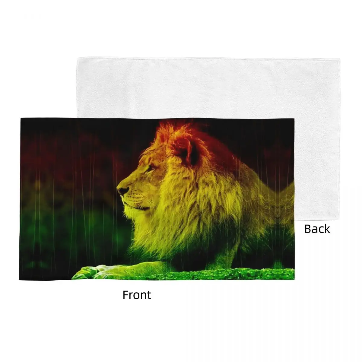 Rastafarian Amaiquina Reggae Rasta Lion Street Skullies Face Towel Customized Super Soft Cotton Beach Towels