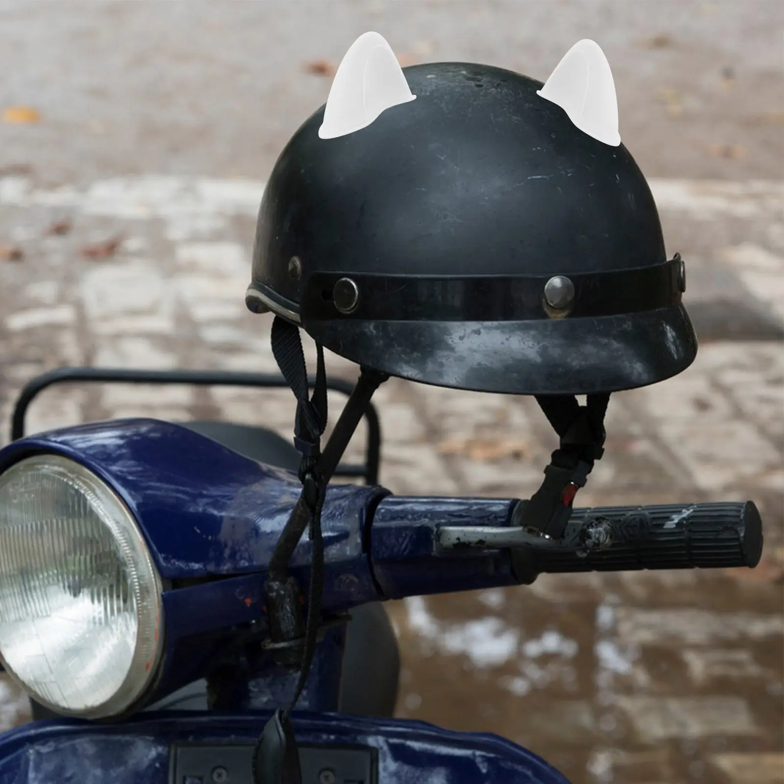 

Набор декоративных пластиковых кошачьих ушек для мотоцикла, милый мультяшный аксессуар для скутера, мотоцикла, экипировки для езды