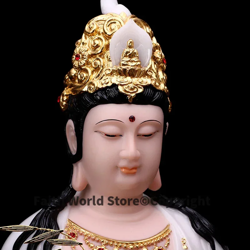 A set XI FANG SAN SHENG # Buddhist altar Worship white jade High grade Sakyamuni pusa buddha statue Safety Healthy luck bless