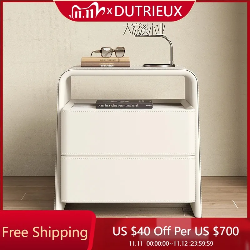 

Organizer Minimalist Nightstand Nordic Modern Aesthetic Trendy Drawers Safe Bedside Table Luxury Modular Muebles Salon Furniture