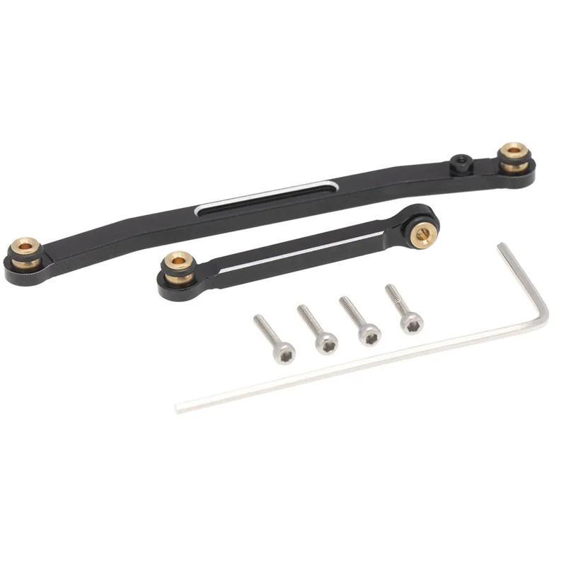 AS96-Aliuminum Steering Link CNC Upgrade Parts For Axial SCX24 C10 Deadbolt Jeep JLU Gladiator Bronco