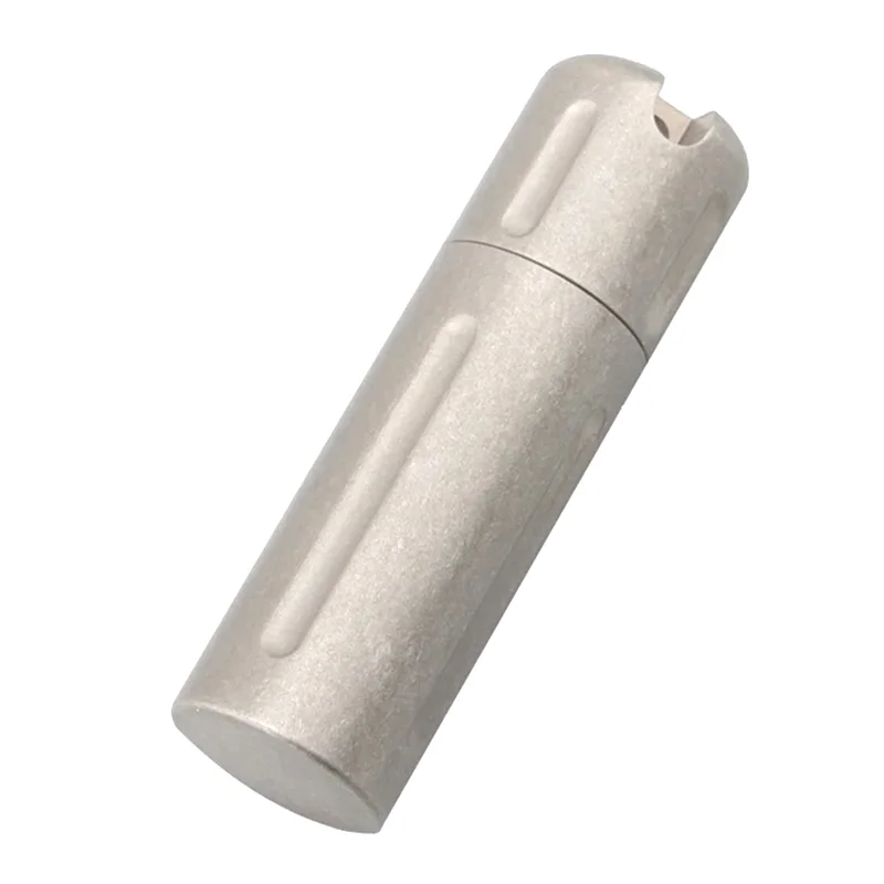 ไทเทเนียมกันน้ําปิดผนึกแคปซูลยากล่องคอนเทนเนอร์ขวดพวงกุญแจ Travel Multi-Function กลางแจ้ง EDC เครื่องมือ