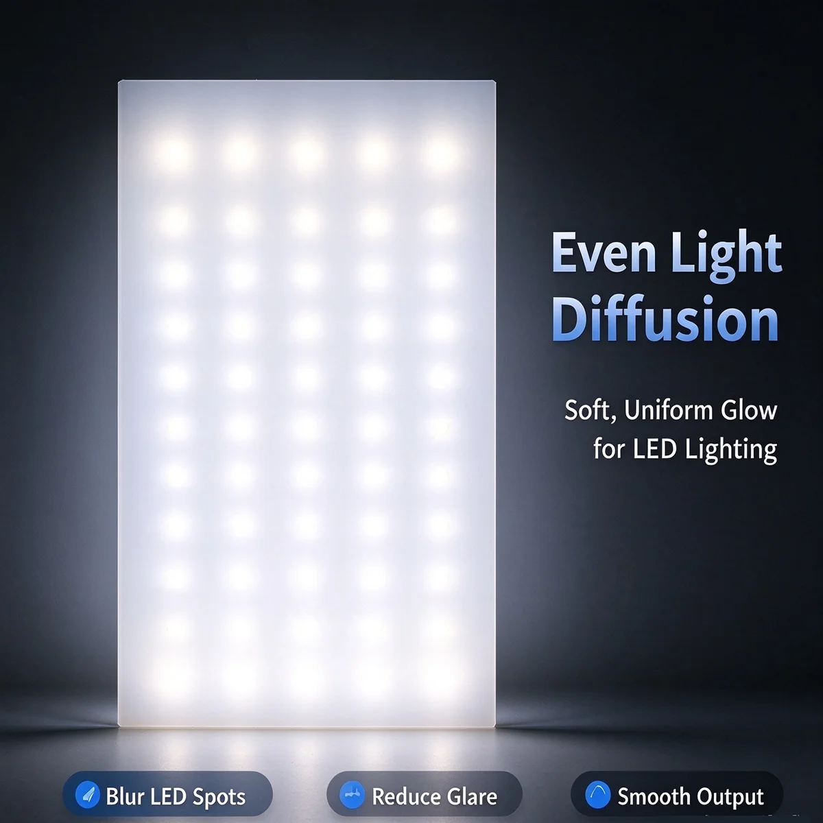 1.4mm Milky White Opal Frosted Cast Acrylic PMMA Diffuser Sheet Panel Plate for LED Light Lamp Cover
