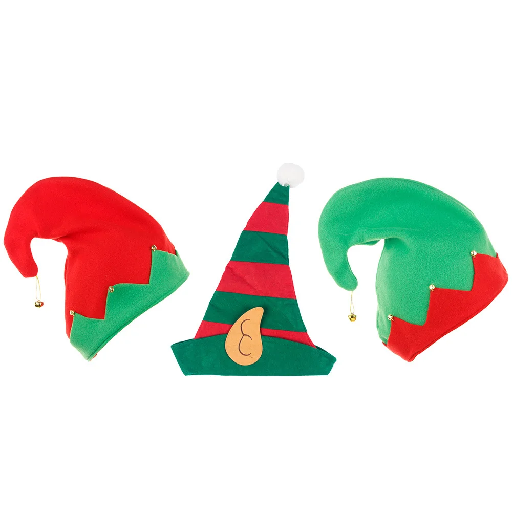 

3Pcs Clown Hat Christmas Party Cap Festive Costume Accessory for Holiday Gathering Stage Show Soft Non-Irritating Wearable