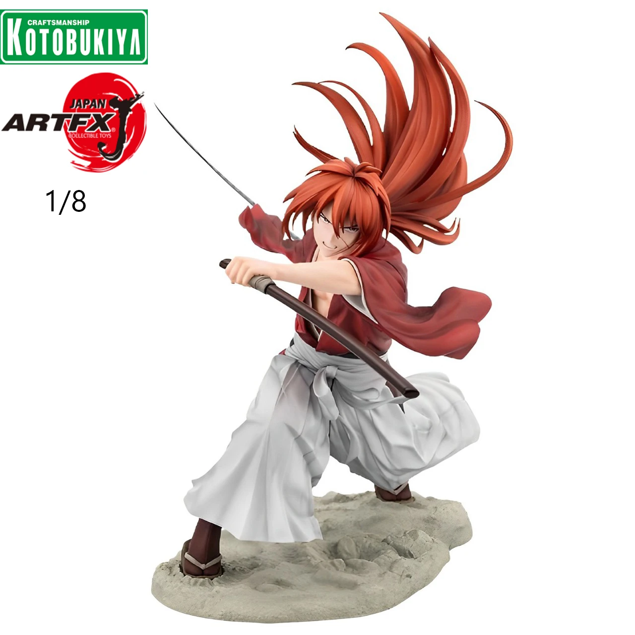 Kotobukiya ARTFX J 1/8 Rurouni Kenshin - Meiji Kenkaku Roman Tan- HIMURA KENSHIN PVC 20.2CM Anime Action Figures Model Toy