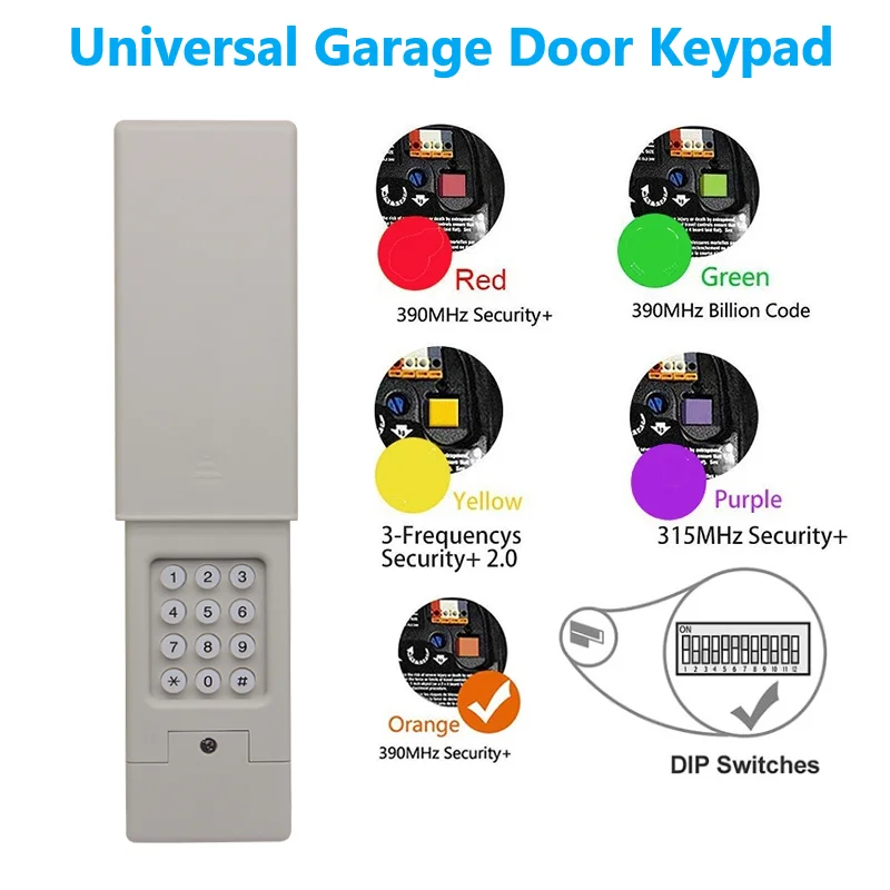 Keypad Pintu Garasi Universal Keypad Masuk Tanpa Kunci Nirkabel Kompatibel Bendahara/LiftMaster/Pengrajin