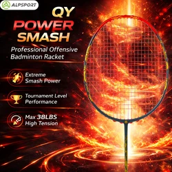 Alpsport-raqueta profesional QY 4U/G5/T800, raqueta de Bádminton de titanio y fibra de carbono, máximo 38 libras, Club de torneo