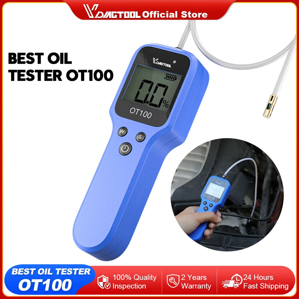 2024 VDIAGTOOL OT 100 Motorolie Tester Auto Olie Kwaliteit Diagnostische Hulpmiddelen Watergehalte Indicator Voor Controleer Olie Kwaliteit Detector