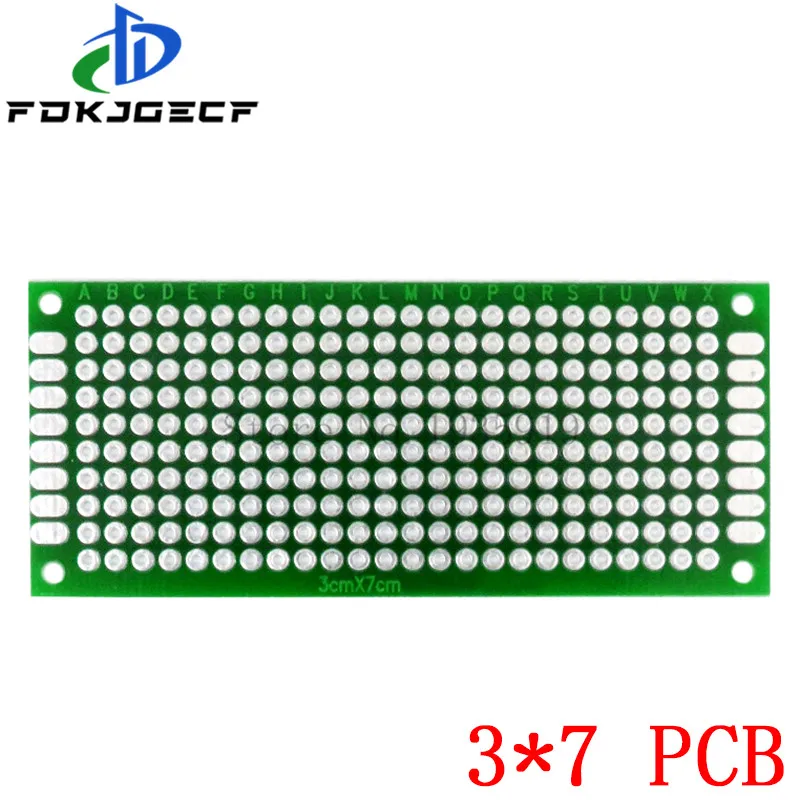 20pcs 5x7 4x6 3x7 2x8 cm 5*7 4*6 3*7 2*8 double Side Copper prototype pcb Universal Board Cave plate Circuit board For Arduino