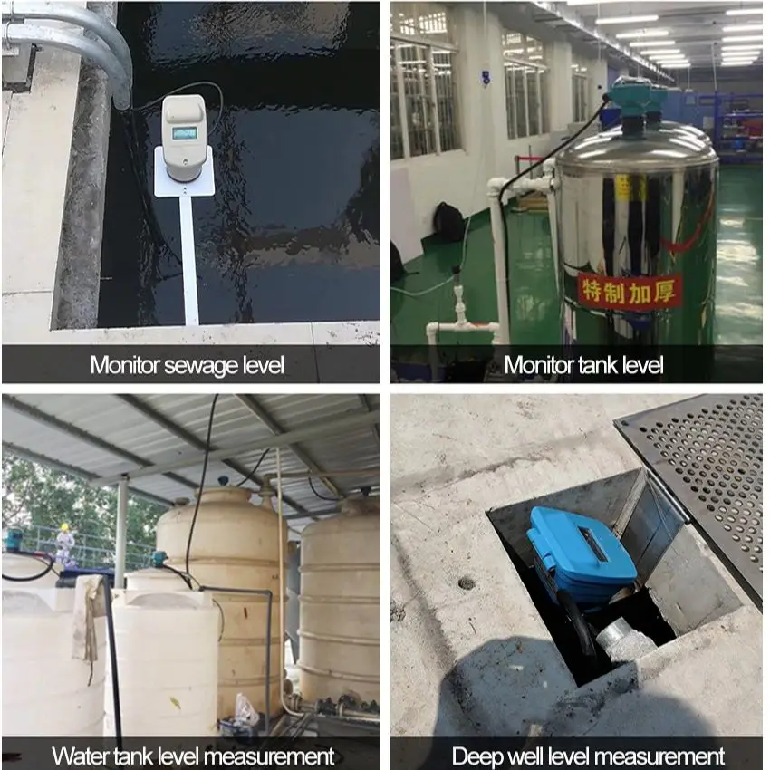 Digital Ultrasonic Level Indicator Water Fuel Oil Liquid Tank Level Measurement Sensor 0.5% Accuracy Level Meter wholesale